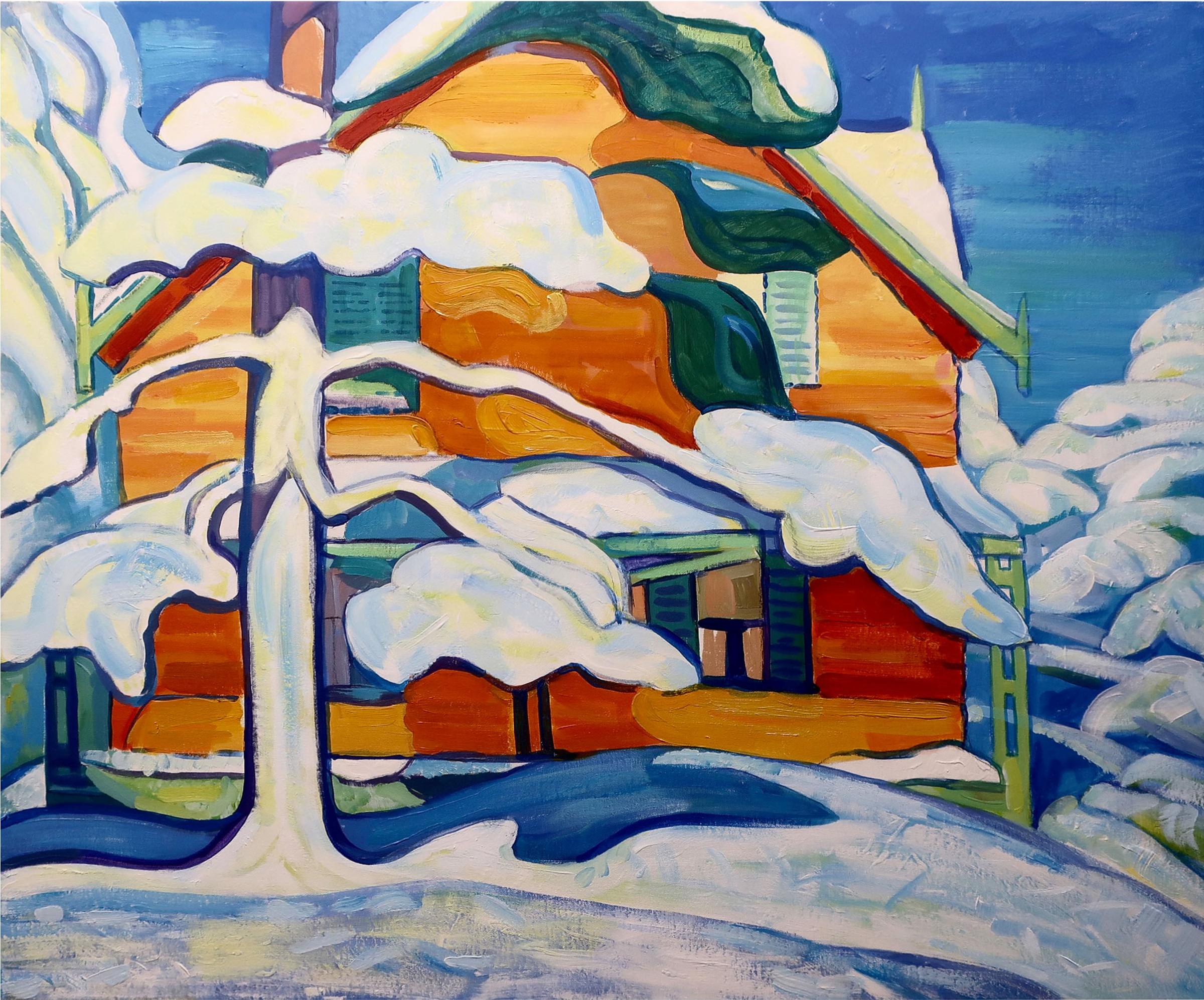 Alex Korenfeld (1944) - Pine Tree And Red House