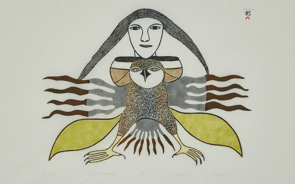 Kenojuak Ashevak (1927-2013) - Grey Owl