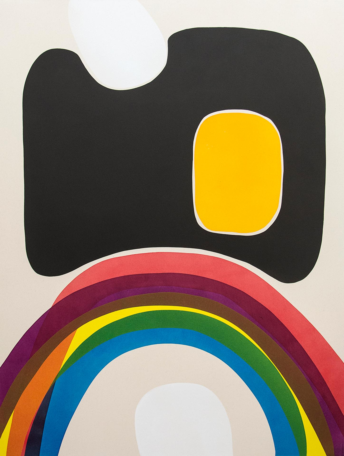 Aron Hill - Large Cutout with Yellow and White, 2016
