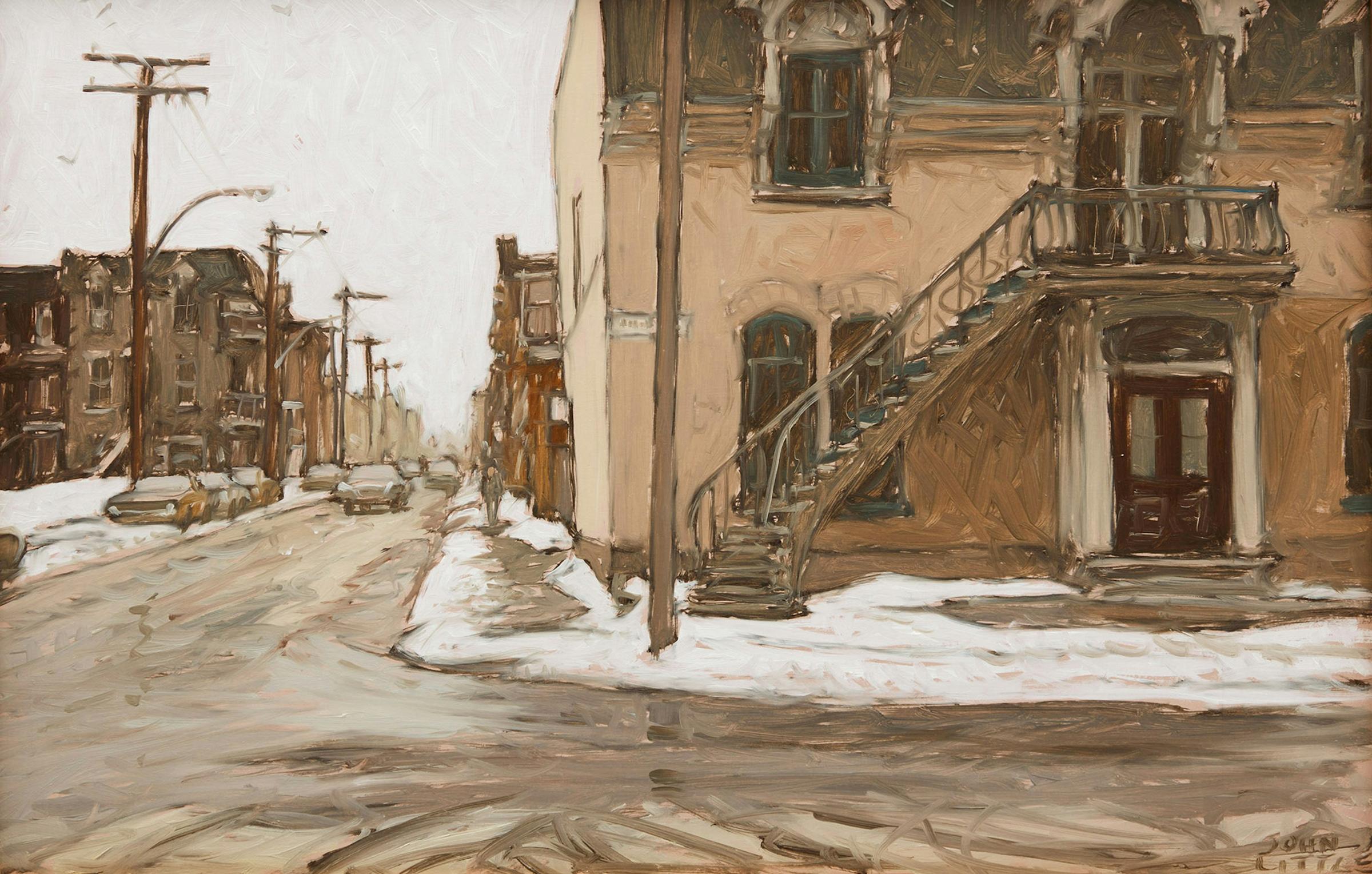 John Geoffrey Caruthers Little (1928-2024) - Rue de Bullion, Looking West Along Rue Marie-Anne