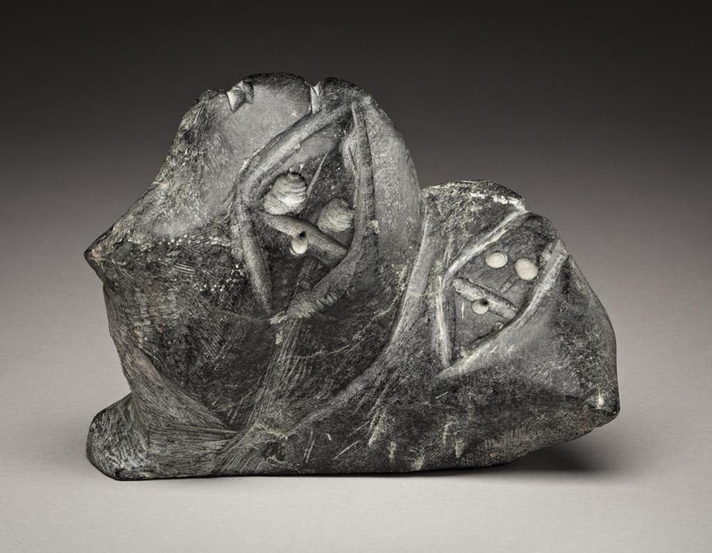 John Kavik (1897-1993) - Hunters and Seal, early 1970s