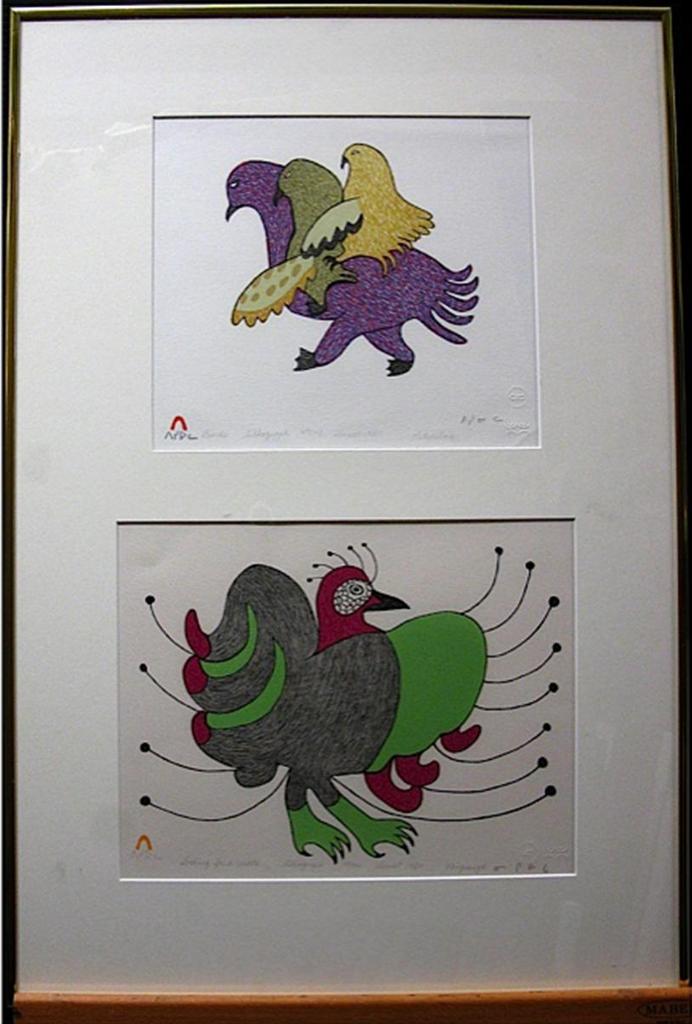 Pitseolak Ashoona (1904-1983) - Birds; Looking For A Mate