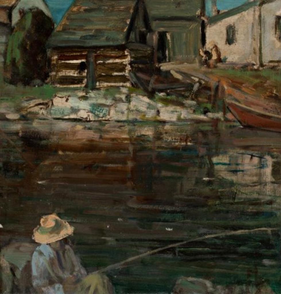 Franklin Peleg Brownell (1857-1946) - Boy Fishing