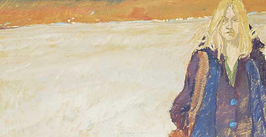 Robert Francis Michael McInnis (1942) - Prairie Winter with One Figure
