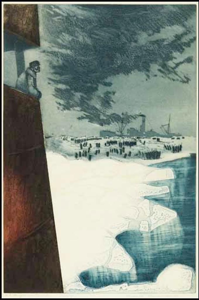 David Lloyd Blackwood (1941-2022) - S.S. Imogene with Crew on Ice