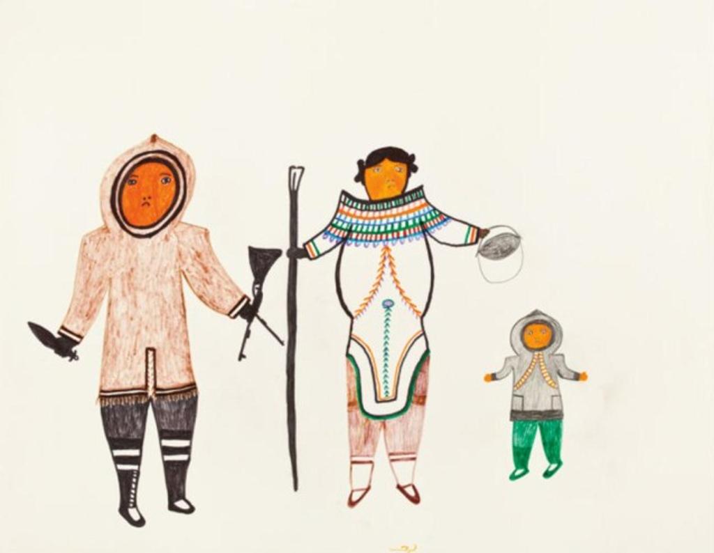 Lucy Qinnuayuak (1915-1982) - Family, ca. early 1970s