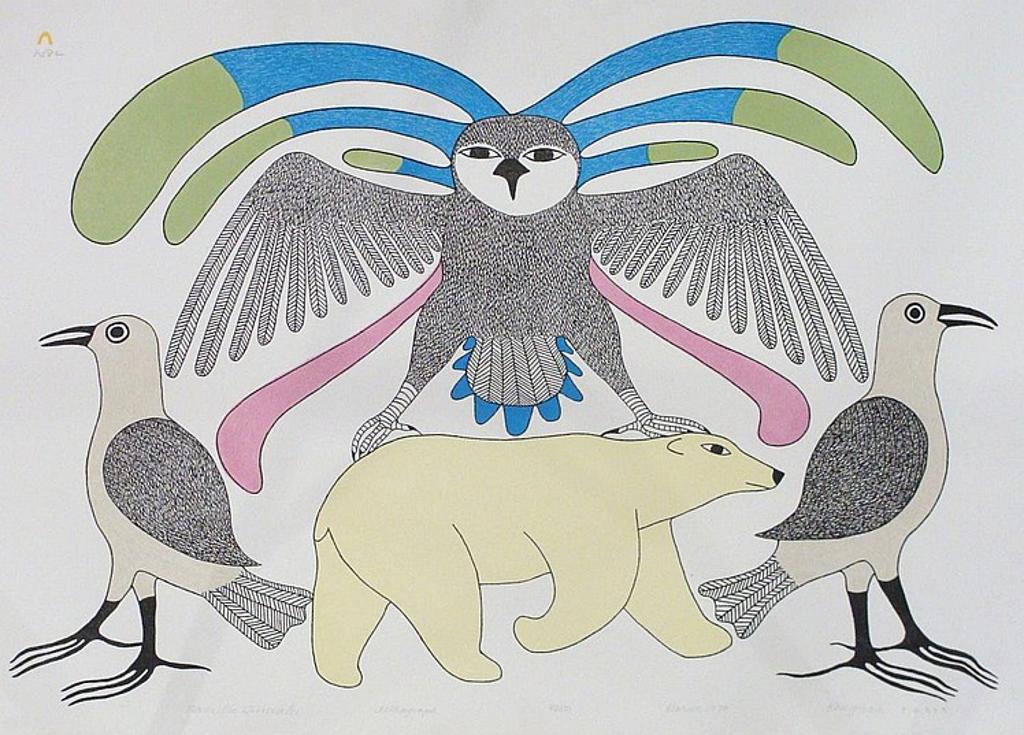 Kenojuak Ashevak (1927-2013) - a coloured