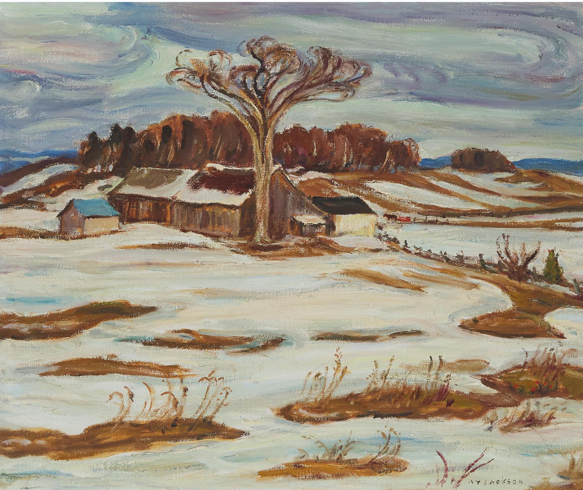 Alexander Young (A. Y.) Jackson (1882-1974) - April - Ripon, Que, Circa 1960