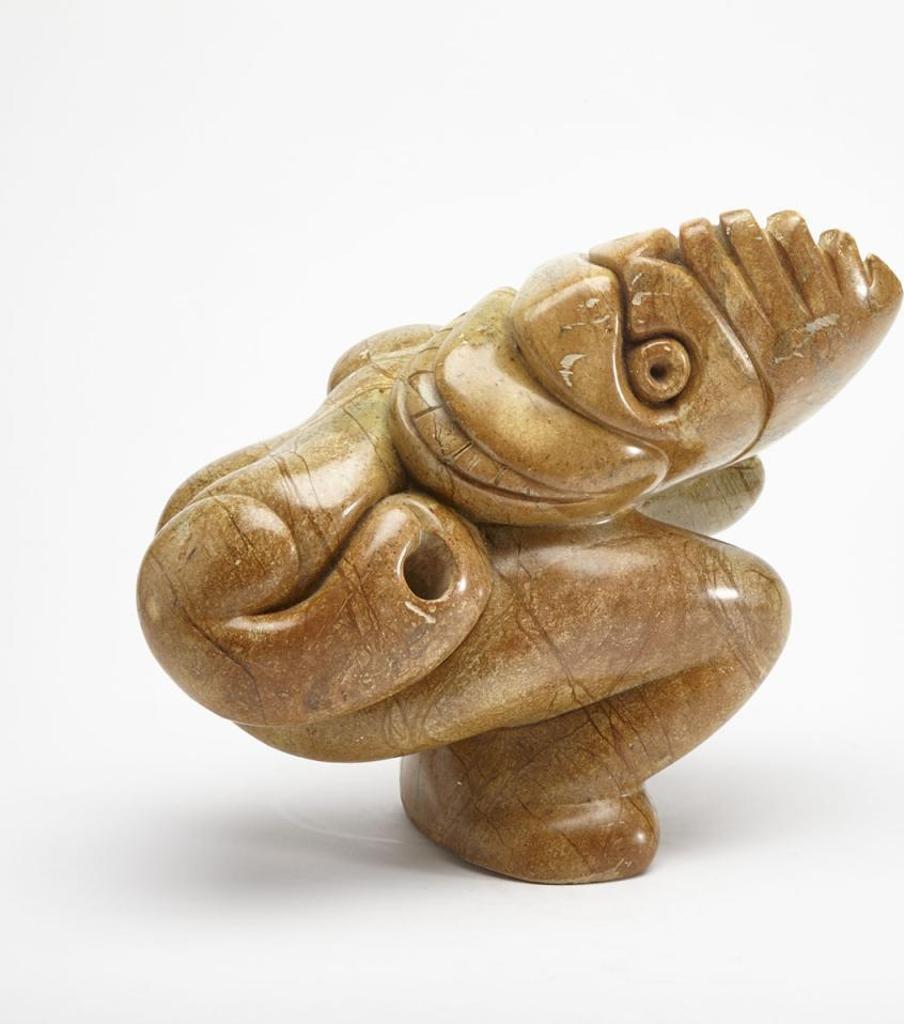 Abraham Apakark Anghik (1951) - Squatting Figure Looking Back