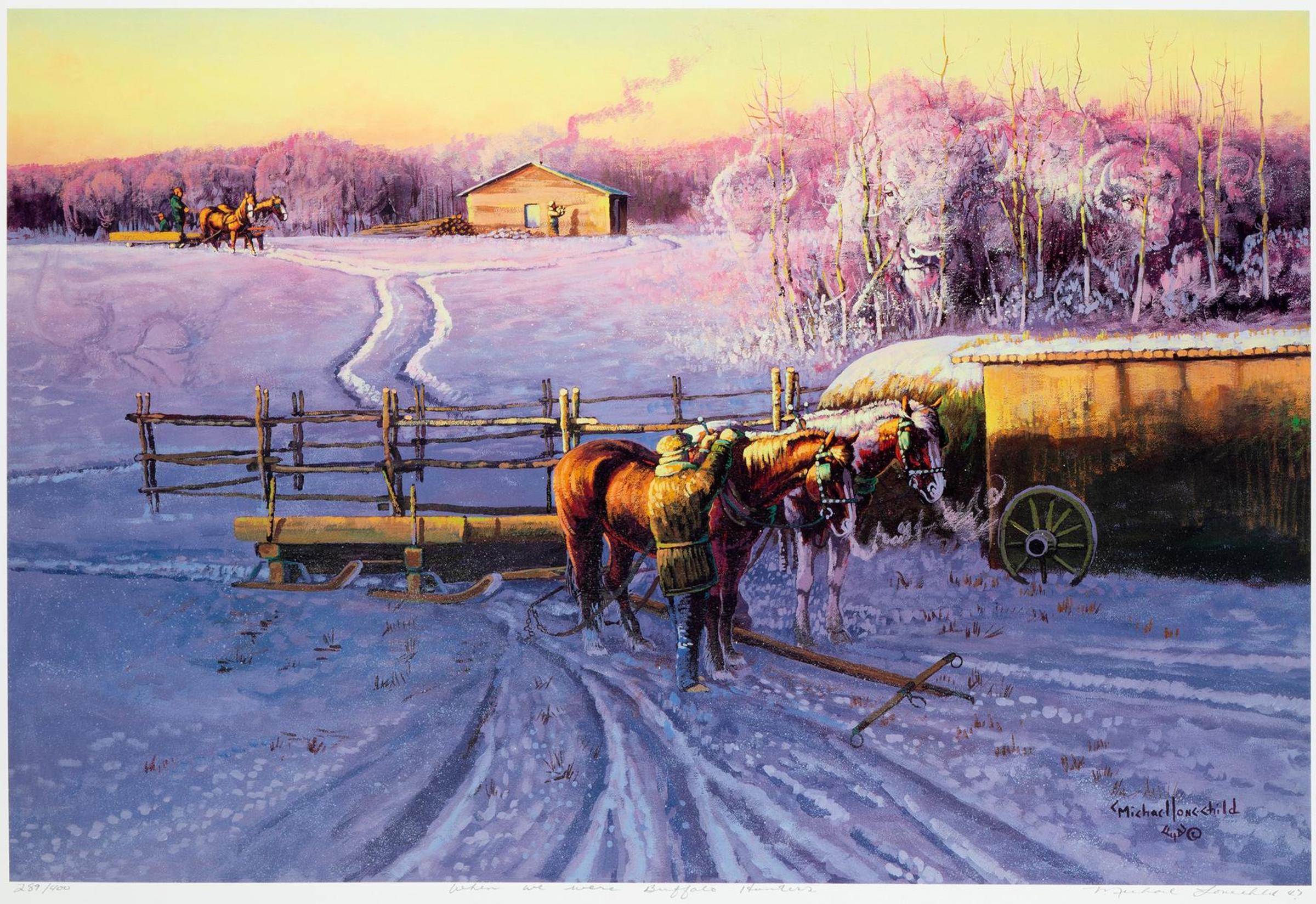 Michael Lonechild (1955) - When We Were Buffalo Hunters
