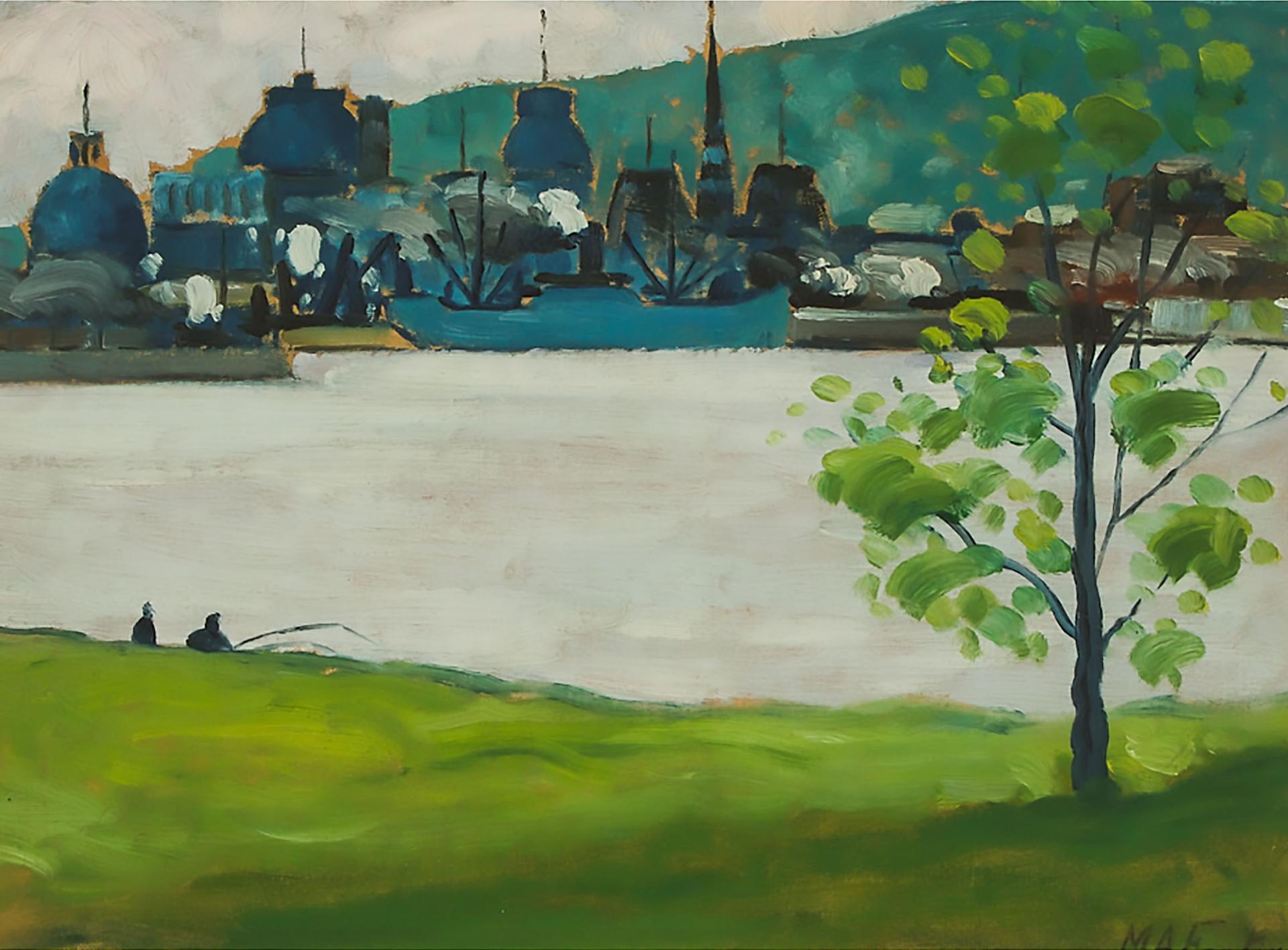 Marc-Aurèle Fortin (1888-1970) - Vue De L'île Ste-Hélène, Circa 1918-1919