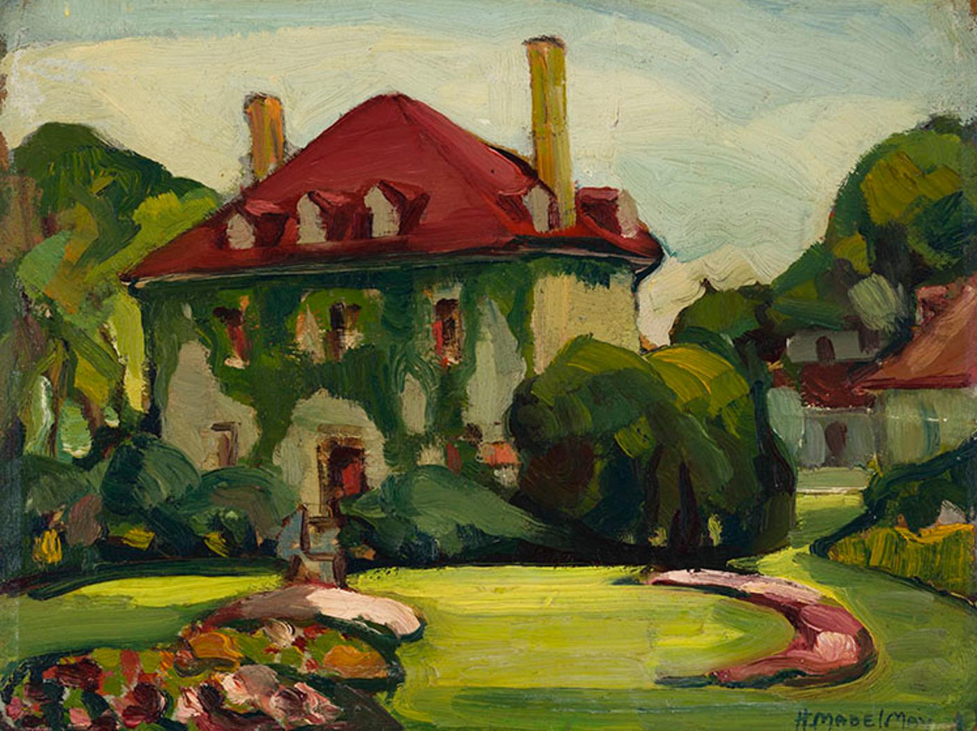 Henrietta Mabel May (1877-1971) - House / Bathers (verso)