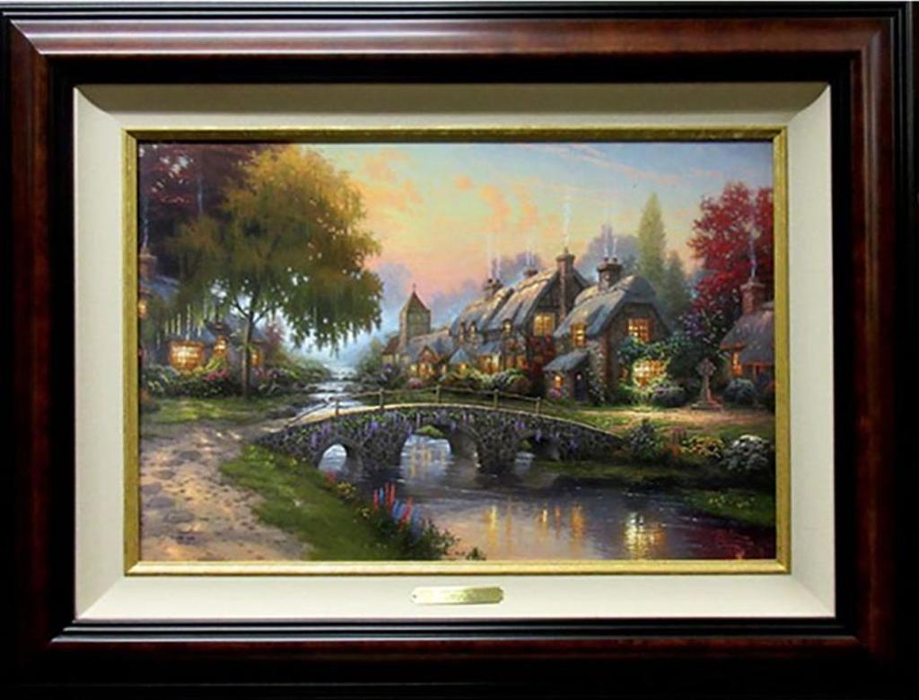 Thomas Kinkade (1958-2012) - Cobblestone Bridge