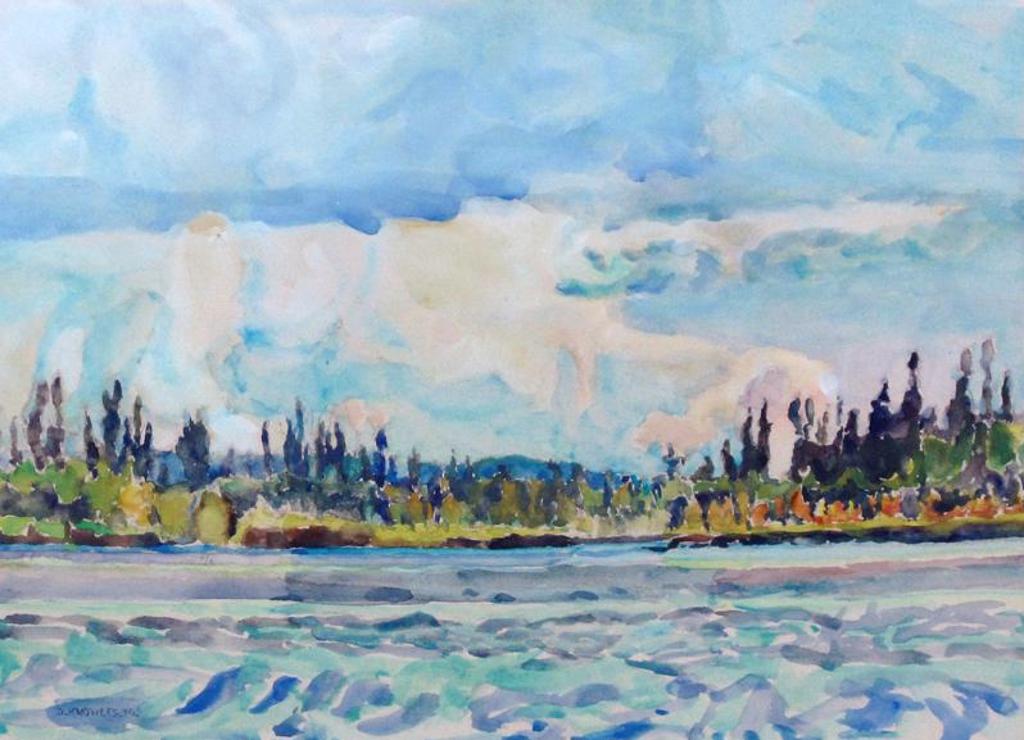 Dorothy Elsie Knowles (1927-2001) - Waves At The Edge Of The Lake; 1976