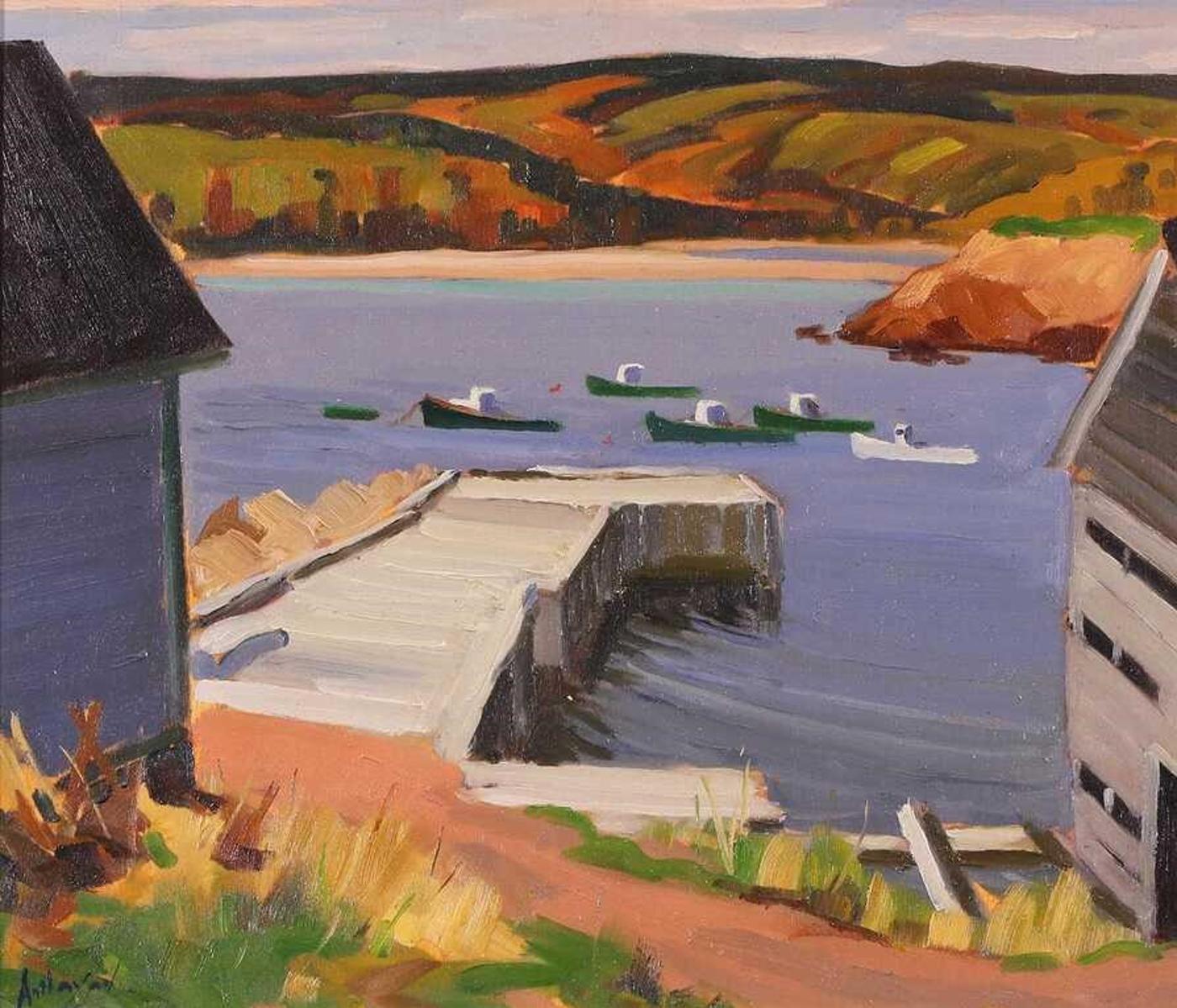 Charles Anthony Francis Law (1916-1996) - Before The Disastrous Storm (Neils Harbour-Cape Breton-Nova Scotia); 1983