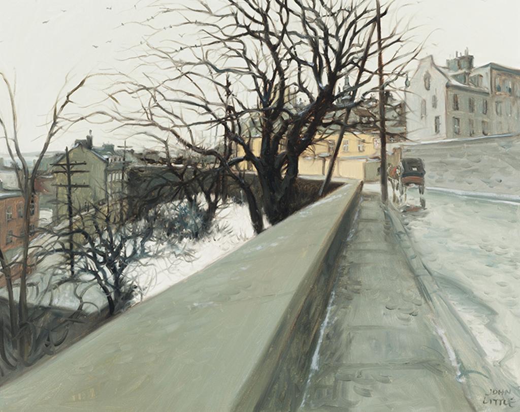 John Geoffrey Caruthers Little (1928-2024) - Une Journée de Printemps (Pâques) Rue des Remparts, Québec