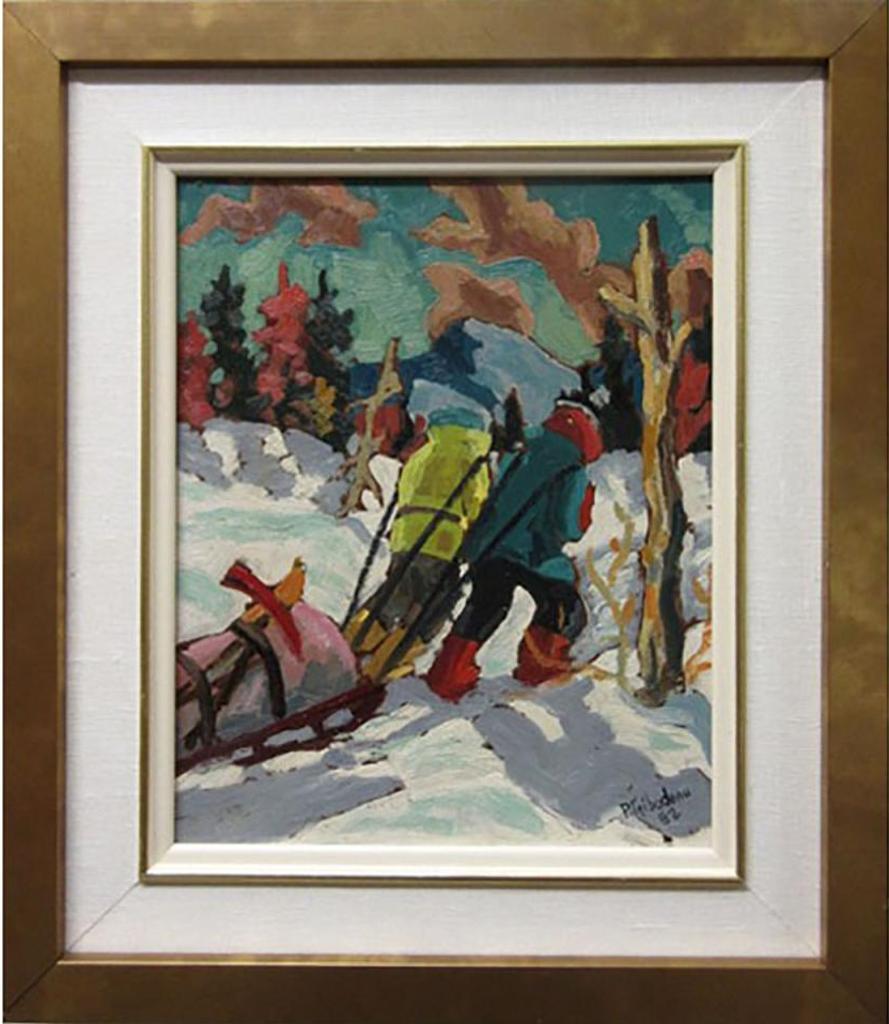 Pauline Thibodeau (1952) - Hauling A Heavy Sled