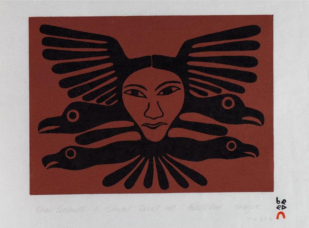 Kenojuak Ashevak (1927-2013) - Raven Silhouette Ii