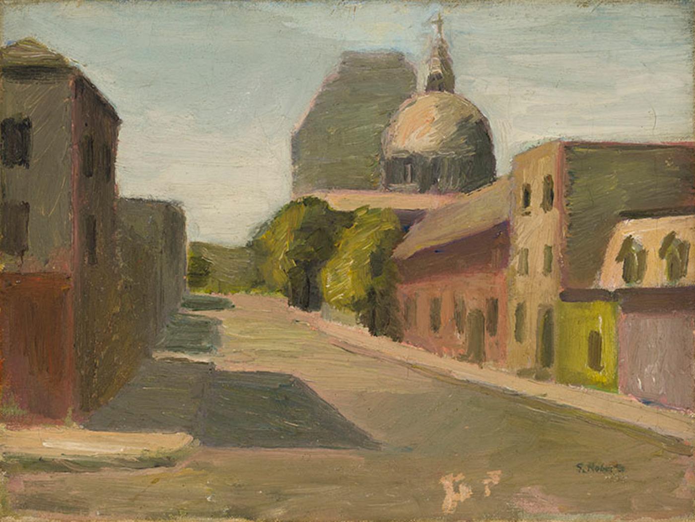 William Goodridge Roberts (1921-2001) - Montreal Street with Dome of St. James