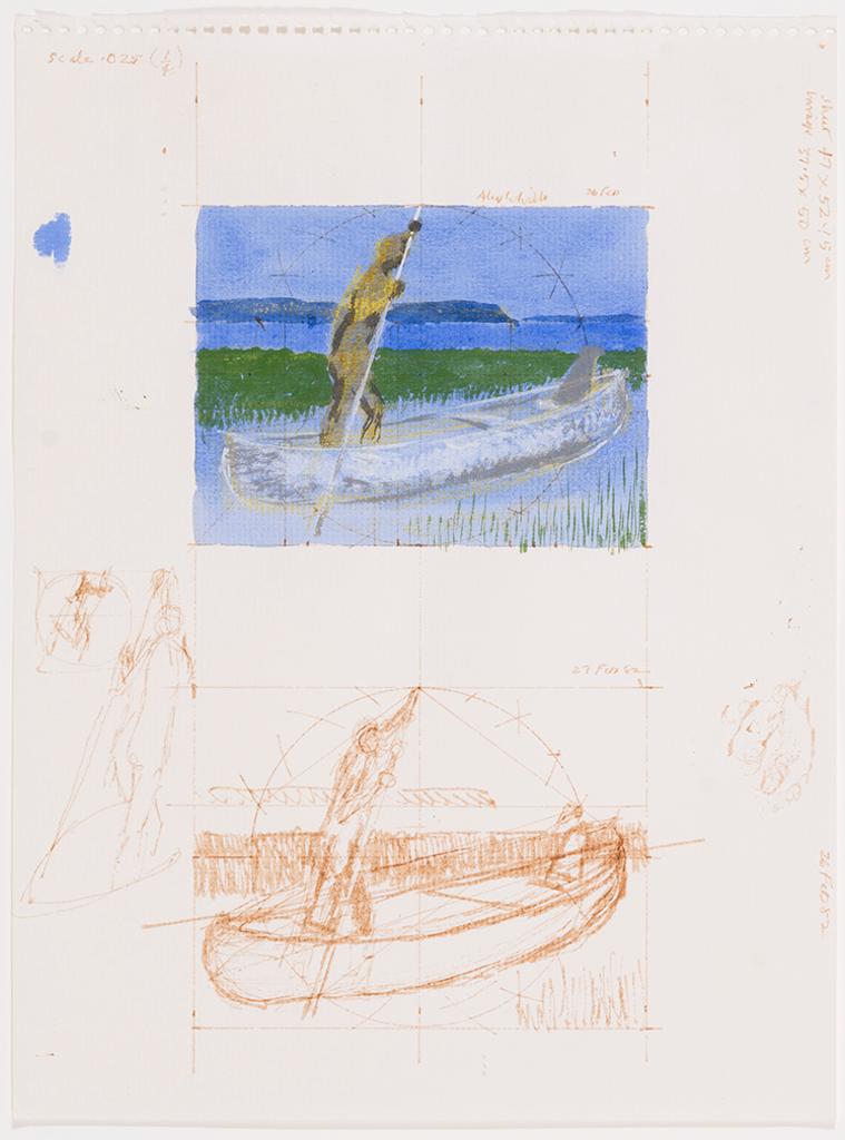 Alexander (Alex) Colville (1920-2013) - Study for Woman, Dog and Canoe