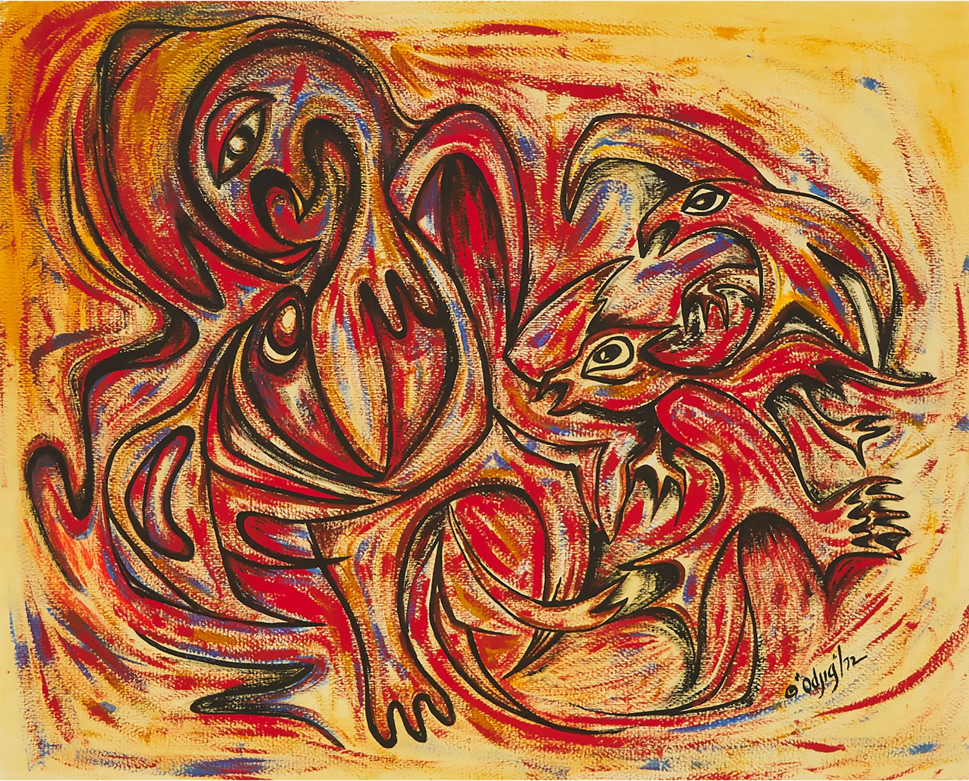 Daphne Odjig (1919-2016) - Dance Of Autumn Leaves, 1972
