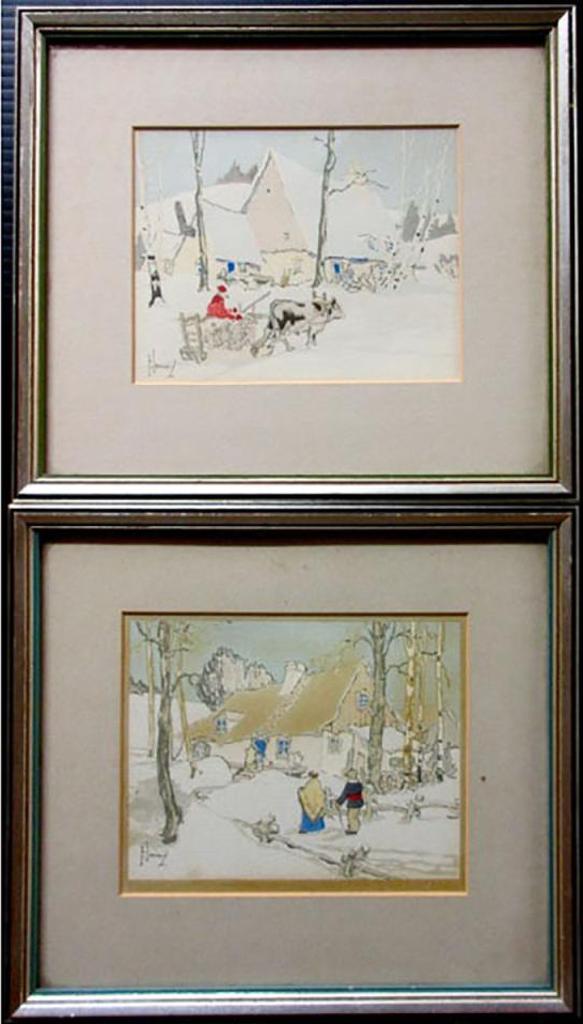 F. Lemieux - Quebec Village Views In Winter