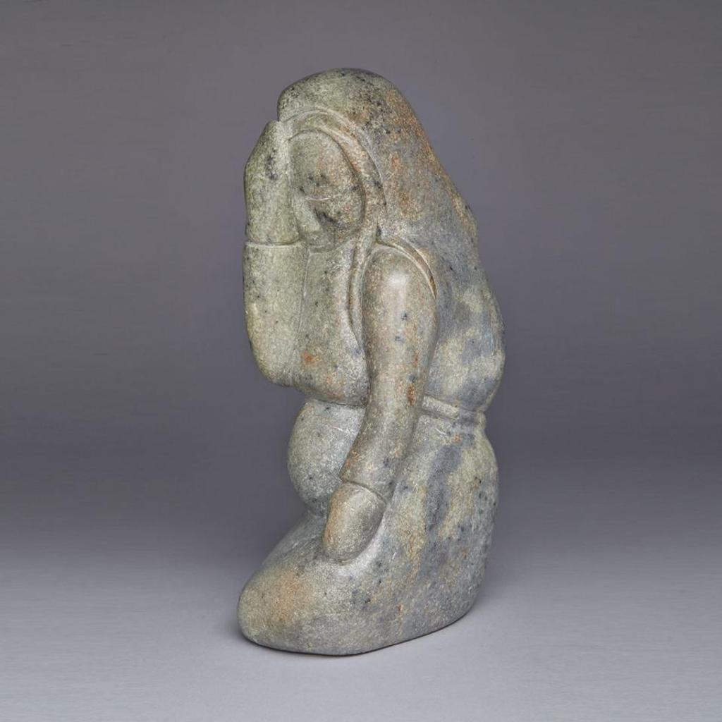 Abraham Apakark Anghik (1951) - Kneeling Woman In Thought