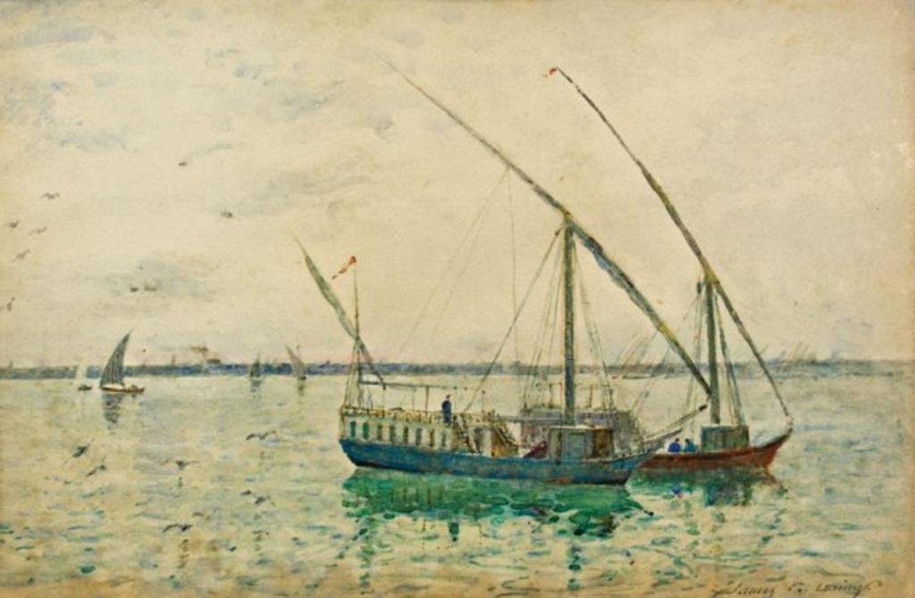 James Garden Laing (1852-1915) - Boats in a Lagoon