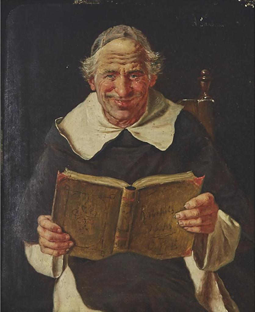 Arnaldo Tamburini (1843-1901) - Happy Monk Reading Rabelais