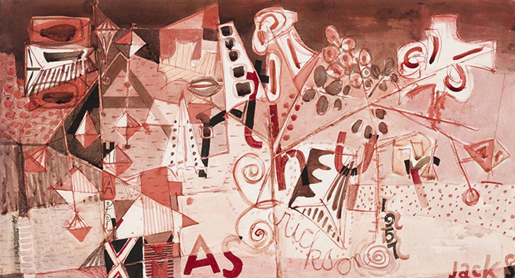 Jack Leaonard Shadbolt (1909-1998) - Arthur Erickson, Happy Xmas