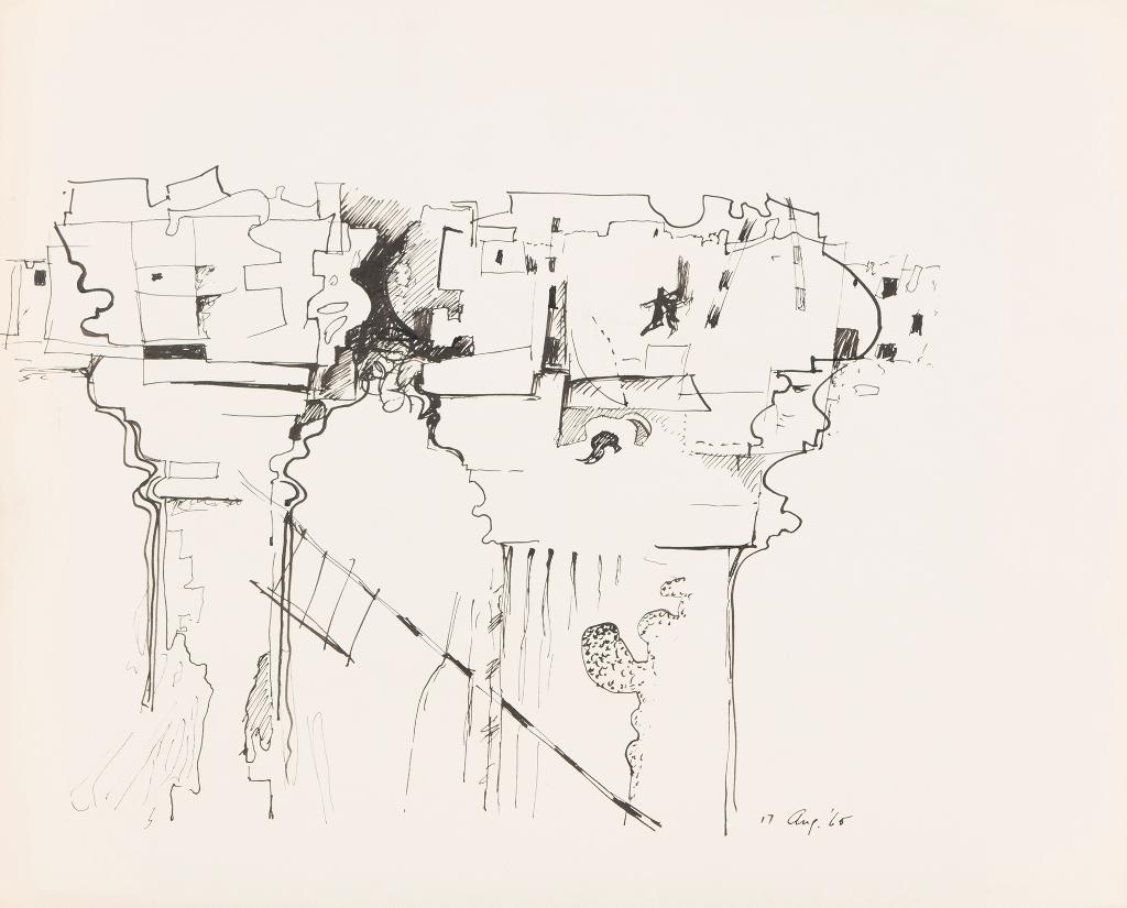 Jack Leaonard Shadbolt (1909-1998) - Study for Space Between Column 2; Study for Space Between Column 3
