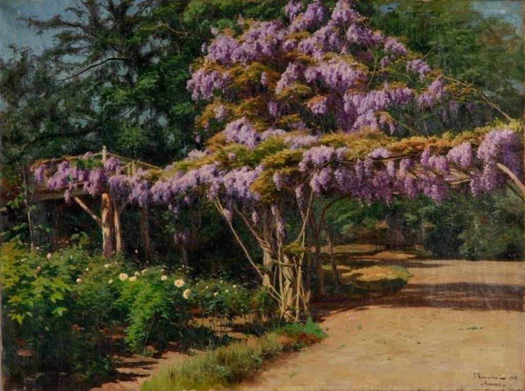 Iosif Evstafevich Krachkovsky (1854-1914) - Karasan [Wisteria Tree, Karasan Palace]