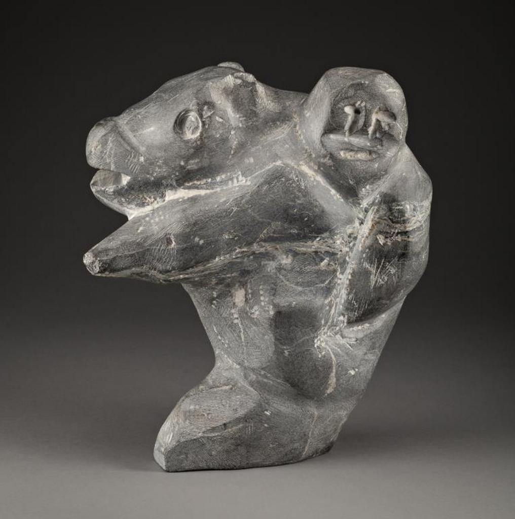 John Kavik (1897-1993) - Bear and Man, c. 1970