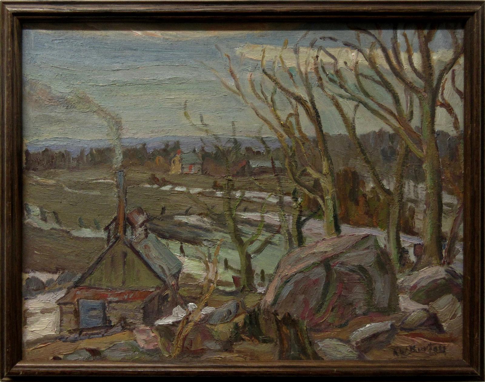 Ralph Wallace Burton (1905-1983) - Sugar Shanty On Mr. Irvine Baine Farm Near Brownsberg, Que.