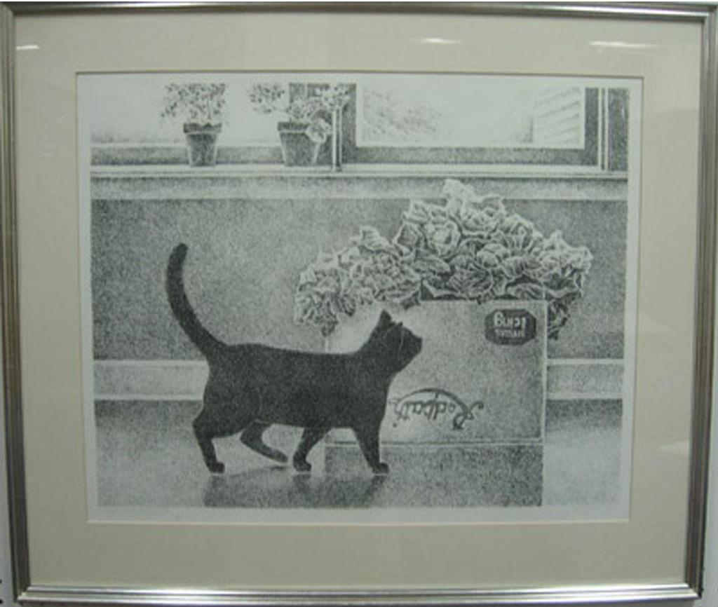 Mary Frances West Pratt (1935-2018) - Cabbage, Carton And Cat