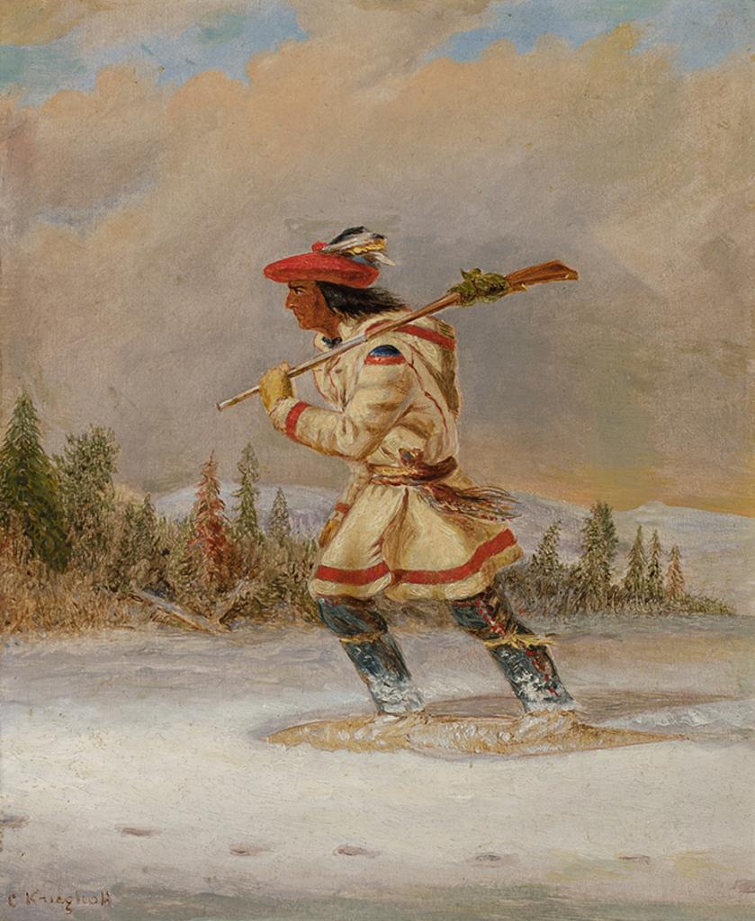 Cornelius David Krieghoff (1815-1872) - An Indian Hunter