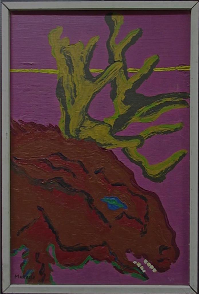 Clifford Maracle (1944-1996) - Angry Young Moose