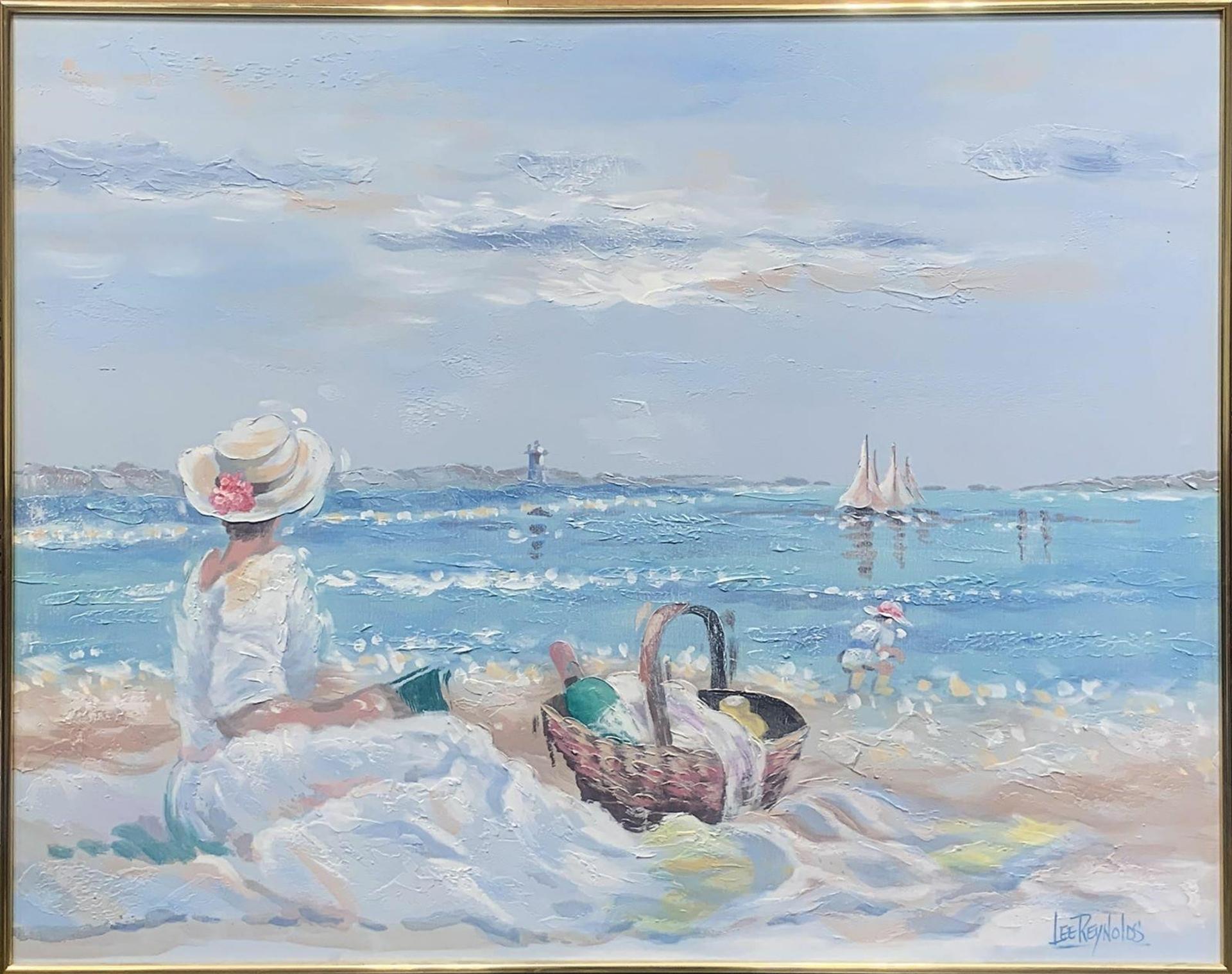 Lee Reynolds Burr (1936) - Untitled; Day at the Beach