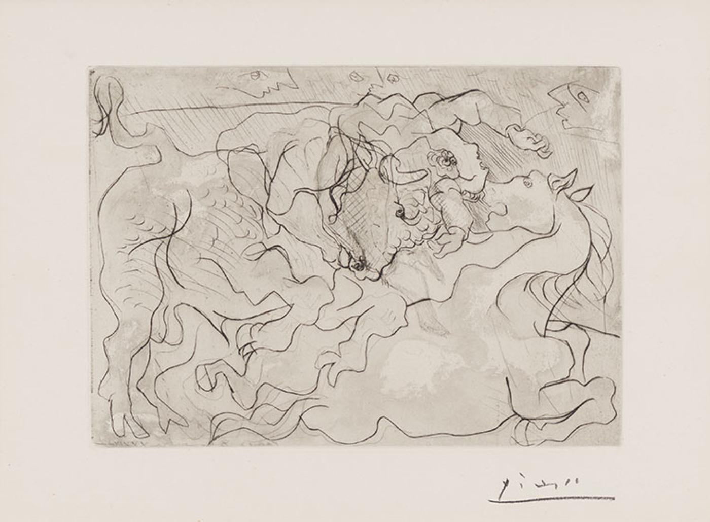 Pablo Ruiz Picasso (1881-1973) - Morte au Soleil, IV, from La Suite Vollard (Bloch 204)
