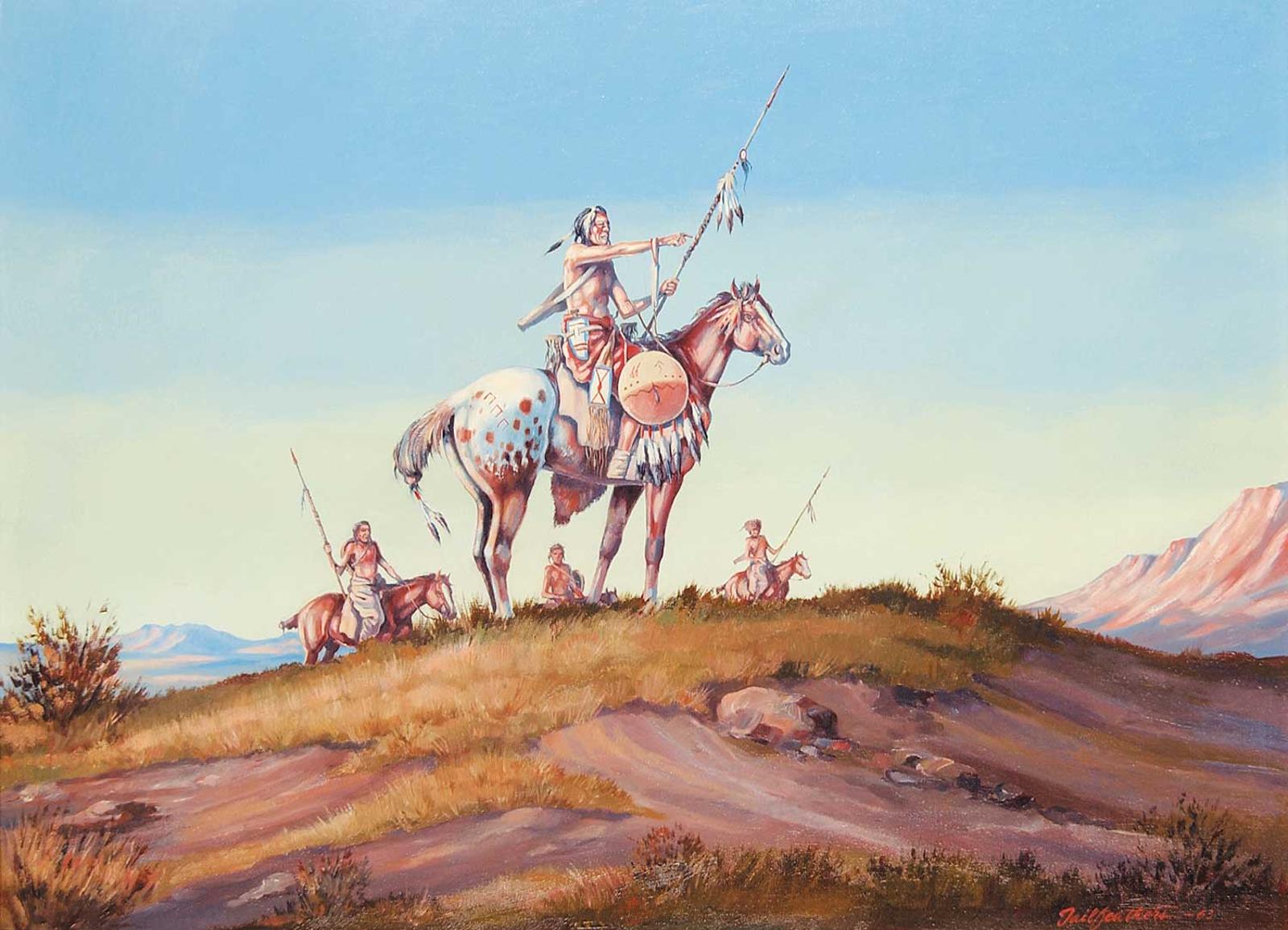 Gerald T. Tailfeathers (1925-1975) - Untitled - The Scouting Party