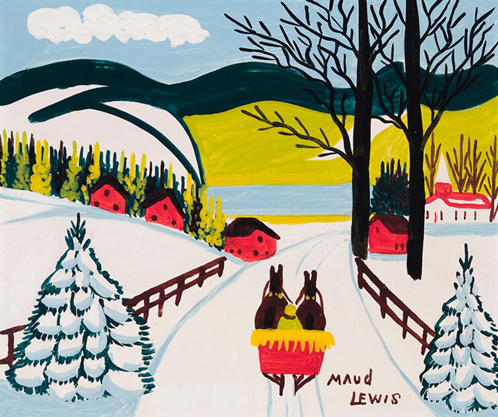 Maud Kathleen Lewis (1903-1970) - Horse and Sleigh in Winter