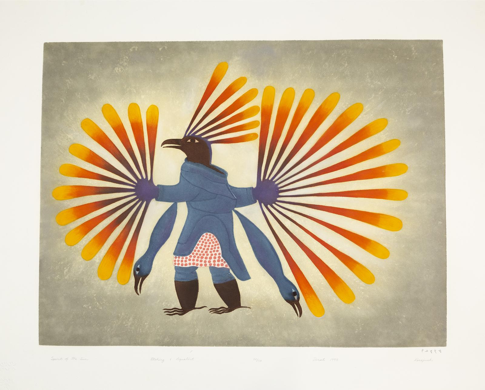 Kenojuak Ashevak (1927-2013) - Spirit Of The Sun