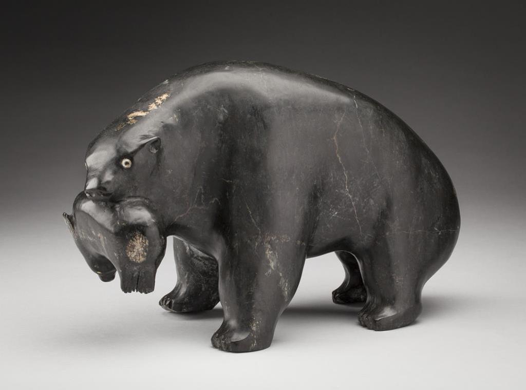 Samuel Nahaulaituq (1923-1999) - Polar Bear and Captured Seal