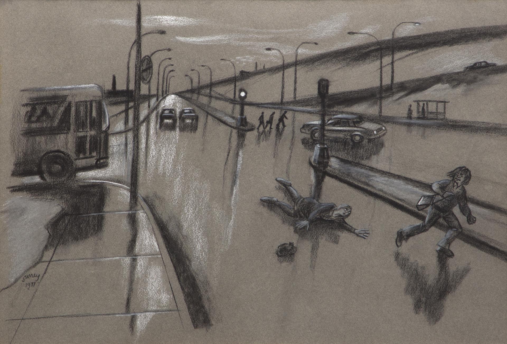 Phillip Henry Howard Surrey (1910-1990) - The Purse Snatcher, 1977
