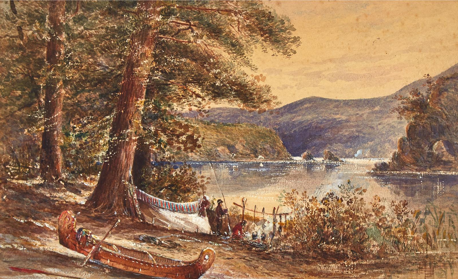 William Henry Edward Napier (1829-1894) - Evening Encampment By A River, 1857