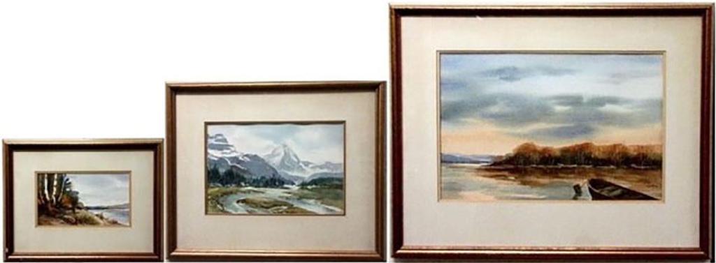 Lisa Wirth (1923-2017) - Oxtongue Lake; Mount Columbia & Athabasca River; Tranquility