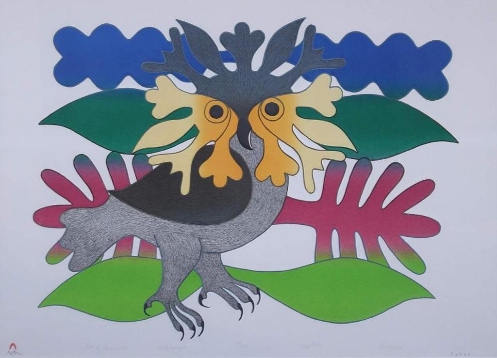 Kenojuak Ashevak (1927-2013) - Owl of Summer