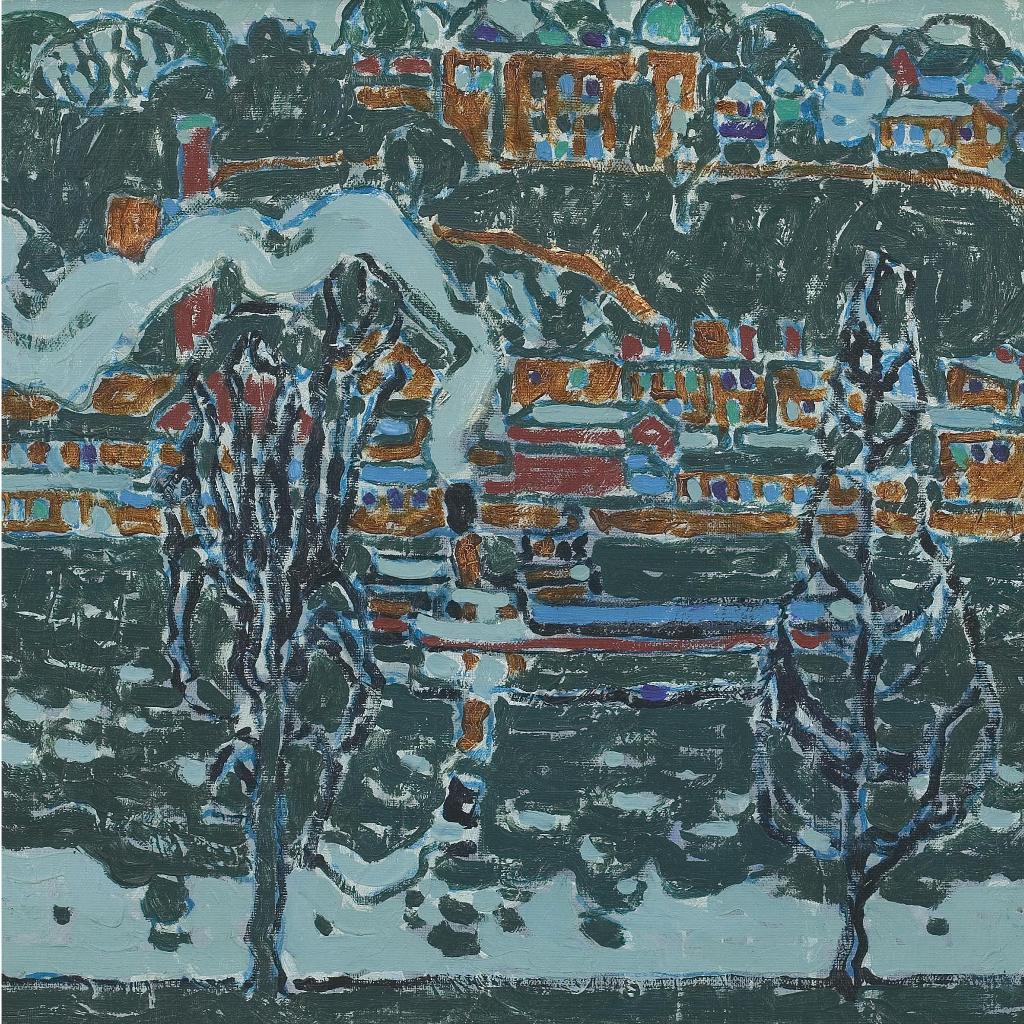 David Browne Milne (1882-1953) - Boat Reflections, Harlem River
