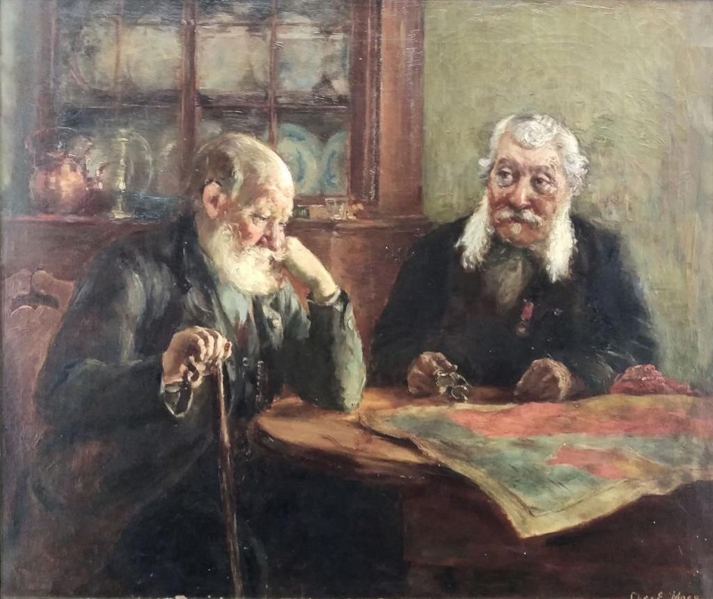 Charles Eugene Moss (1860-1901) - Gentlemen Deep in Thought