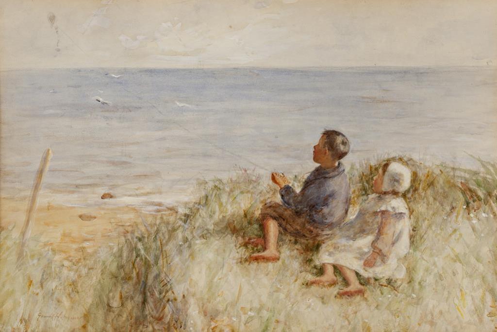Robert Gemmell Hutchison (1855-1936) - Flying the Kite